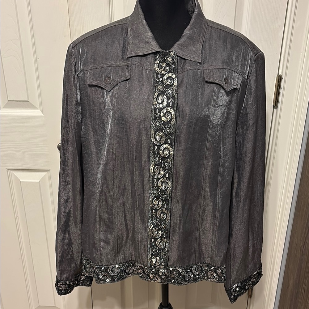 Alain Weiz Couture Shimmer Sequin Jacket